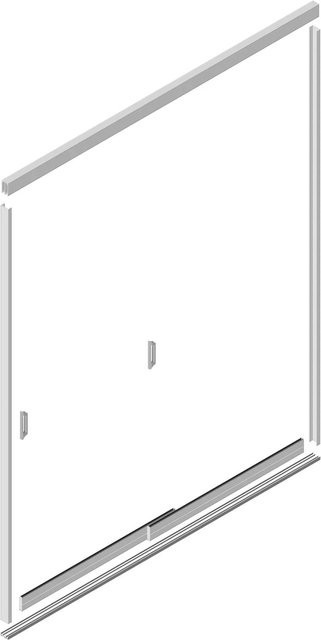 Dreamgarden Glasschiebewand 2-türig aus Aluminium und Glas in Weiß und Transparent, B/H: 200 x 225 cm - Bild 1