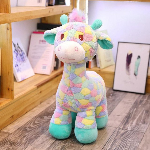 BC Pet Supplies Regenbogen Giraffe Plüschtier, 30cm, Bunt / Mehrfarbig - Bild 1