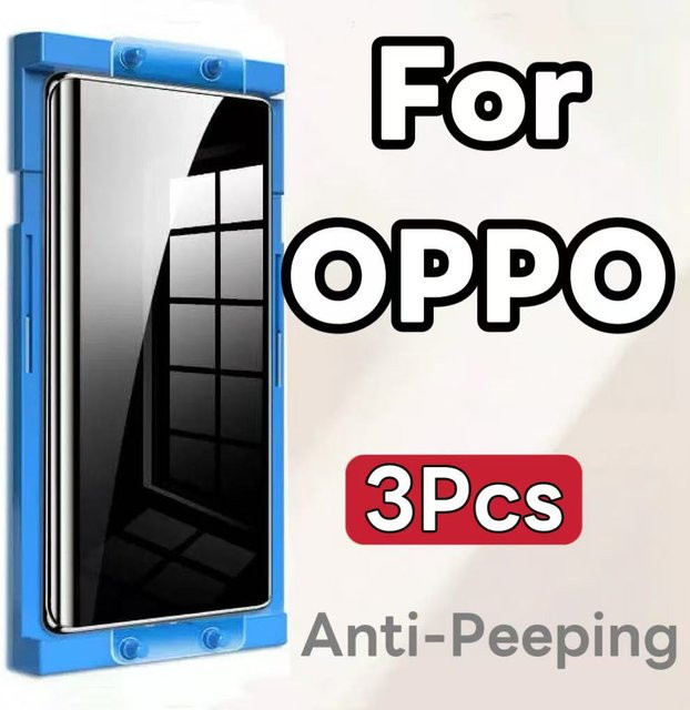 3er-Pack Displayschutz mit Anti-Peeping-Funktion für die OPPO-Serie, transparent - Bild 1