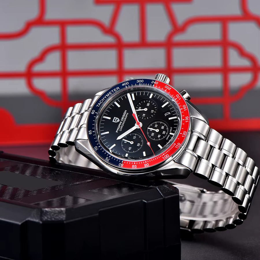 Pagani Design Chronograph, Quarz, Edelstahl, Blau, Herren - Bild 2
