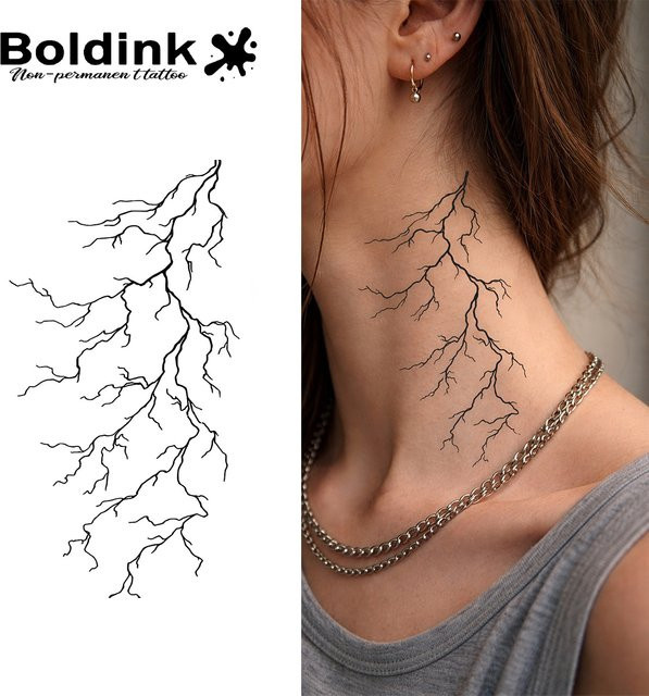 BOLDINK Cool Lightning Tattoo-Aufkleber, Unisex - Bild 1