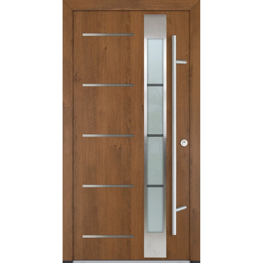 FM Türen AS68 Modell 45 Innenbeschläge Set Winchester Rechts in Braun mit Stahlbeschlägen, B: 100 cm, H: 210 cm - Bild 2