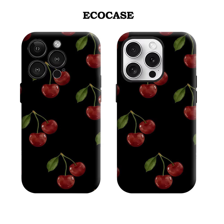 Potdemiel Handyhülle mit doppelschichtiger Rückseite für iPhone 17 16 15 14 13 12 11 Pro Max Plus in Dark Cherry - Bild 2
