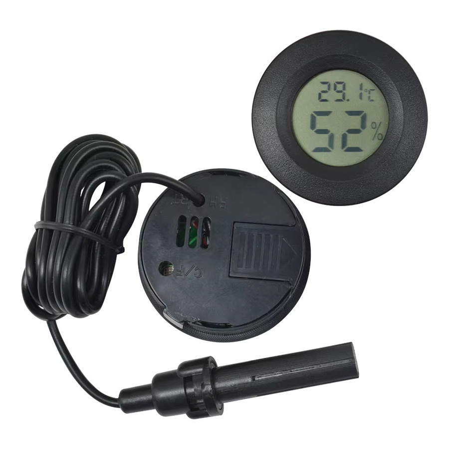 Gaqqee Digitales Thermometer-Hygrometer mit 1,5 Meter Sonde für dein Aquarium, Schwarz - Bild 3