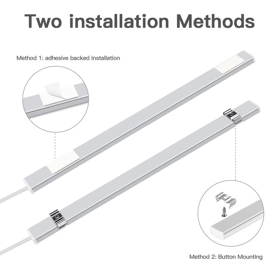 MALITAI LED Unterbauleuchte mit Touch-Sensor und Dimmfunktion, 3er-Set, Weiß, Länge: 30 cm - Bild 3