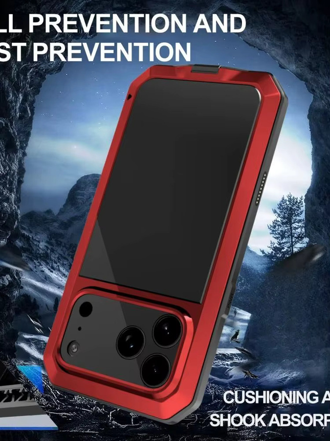 Robuste Metall-Schutzhülle für iPhone in Silber, stoßfeste Handyhülle für iOS-Modelle - Bild 5