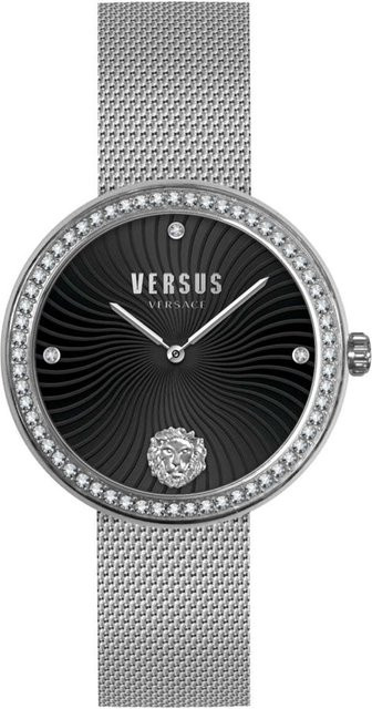 Versus Damenuhr, Edelstahl, Quarz, Schwarz, 35 mm, Diamantbesetzt, Damen - Bild 1