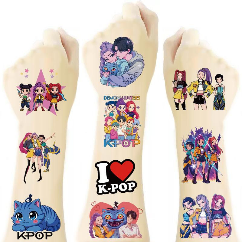 Yiran toy 1 Dämonenjäger Temporäre Tattoos Cartoon Anime und K-Pop Girlgroup Sticker - Bild 2