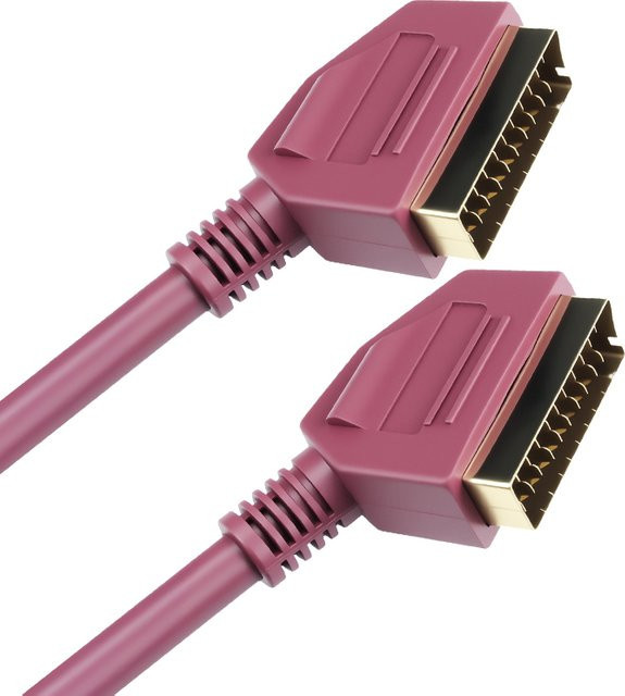 VBDWRM Scart-Kabel 21-polig Stecker auf Stecker in Schwarz für TV, DVD und Video-Konverter - Bild 1