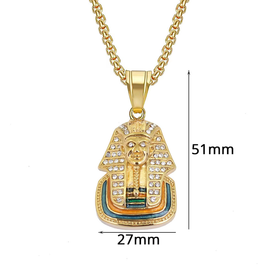 MAGIC ZONE Anhänger Halskette, Edelstahl, Gold, Zirkonia, Unisex - Bild 3