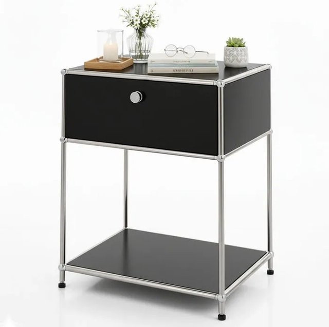 Floordirekt Concept Epure MK-139 Beistelltisch aus Metall in Schwarz matt, B/T/H: 50 x 40 x 65 cm - Bild 1