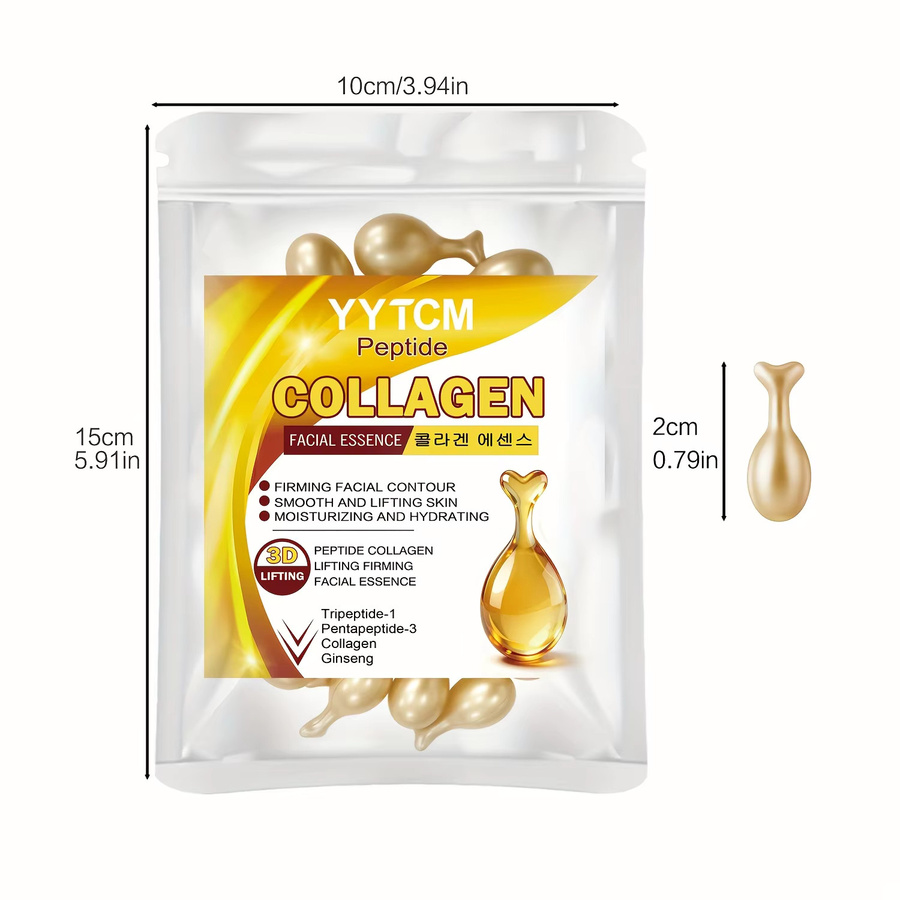 yytcm Polypeptid-Kollagen-Essenz-Kapseln, mit Squalan, Fulleren und Ginseng, 30 Kapseln - Bild 4