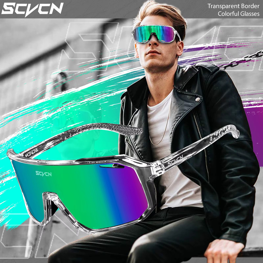 SCVCN Sonnenbrille, Herren, Vollrand, Photochrome, Multicolor, Kunststoff - Bild 2