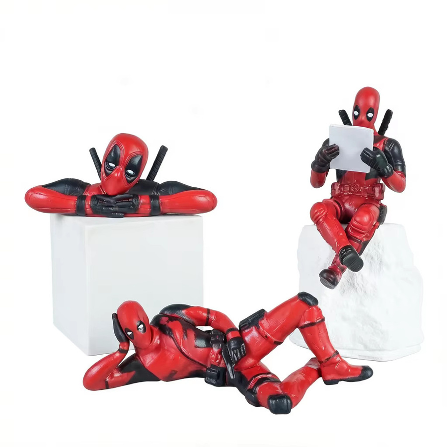 Bandai Marvel Deadpool Actionfiguren, 6-teiliges Set, sitzende X-Men Mini-Handanhänger - Bild 4