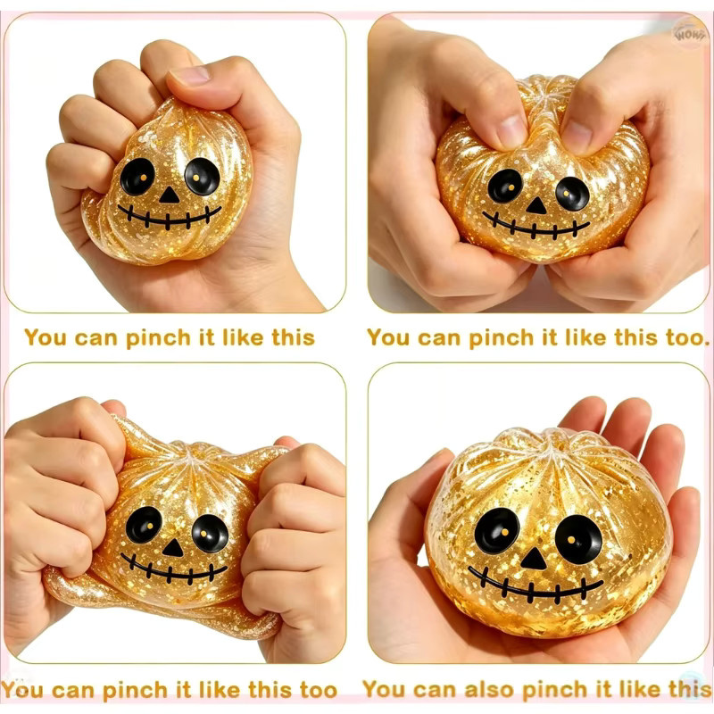 Schylling Halloween Pektin-Dumpling Squishies, Geisterbrötchen-Spielzeug - Bild 4