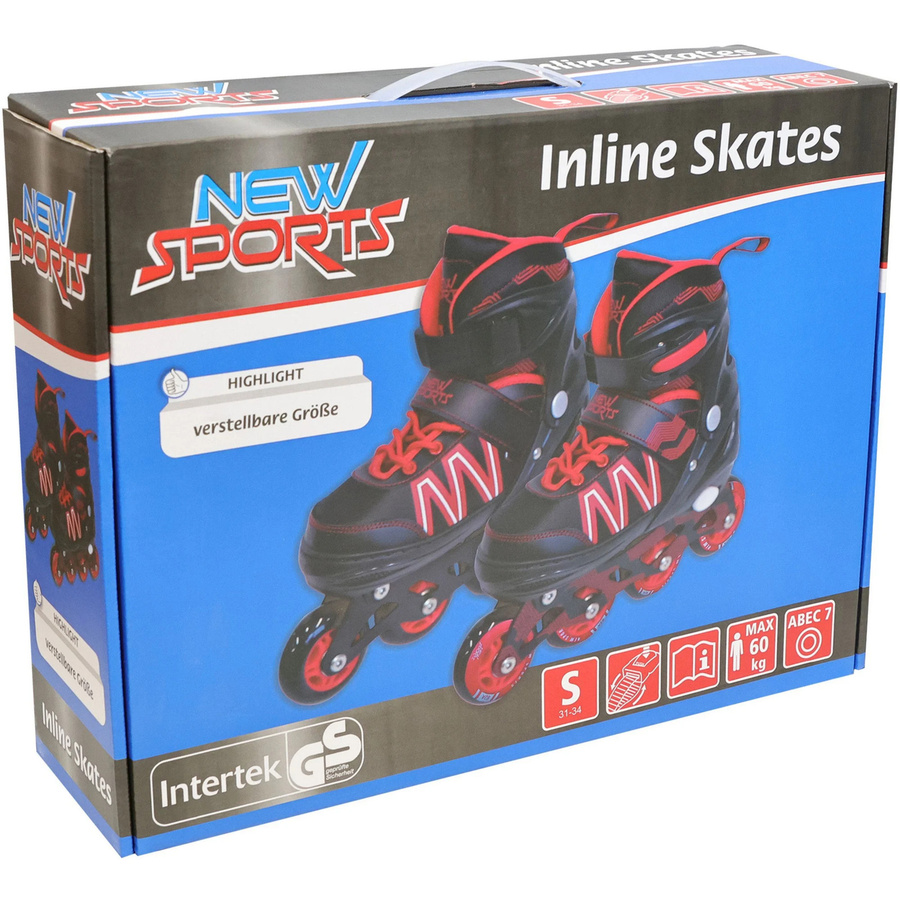 Inline-Skates mit verstellbarer Größe 31 bis 34 und ABEC 7 Carbon Kugellagern - Bild 1