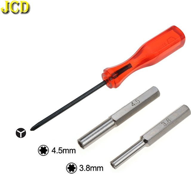 JCD Sicherheits-Schraubendreher-Bit-Set für Retro-Gaming-Konsolen mit 3,8 mm und 4,5 mm Y-Bits für N64, SF-C, GB, NES, NG-C und SNES - Bild 1