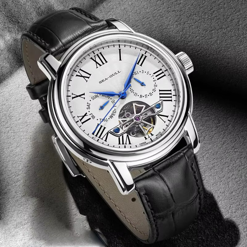 Seagull Armbanduhr, Automatik, Edelstahl, Silber, Herren - Bild 2