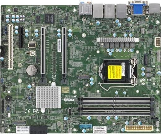 Super Micro X12SCA-F Motherboard ATX mit LGA1200-Sockel, W480 Chipsatz, DDR4, USB-C Gen2, USB 3.2, Gigabit LAN und 2,5 Gigabit LAN in Grün - Bild 1