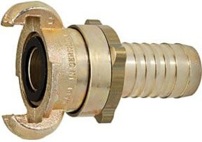 Riegler Sicherheits-Klauenkupplung mit Schlauchanschluss LW 25 (1") aus Messing in Silber - Bild 1