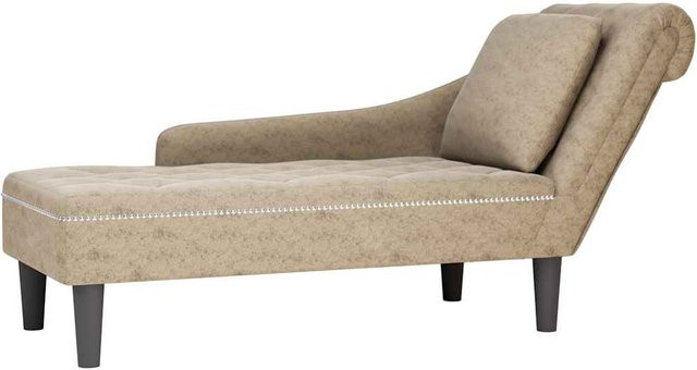 Yiwydaa Chaiselongue in L-Form mit Kissen, Hellgrau, modernes Kunstleder und Stoffdesign, rechte Armlehne - Bild 1