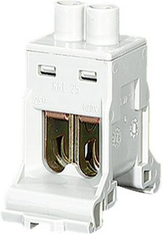 Hensel KKL 25 Verbindungsklemme flexibel in Weiß mit Messing-Komponenten für starre Leiter 6-35mm² - Bild 1