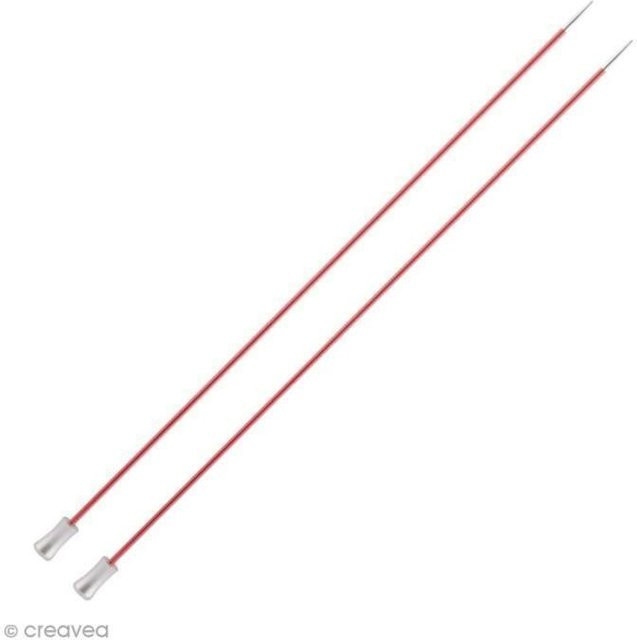 KNITPRO Stricknadel aus Aluminium in Rot, Länge: 40 cm, Durchmesser: 2,5 mm - Bild 1