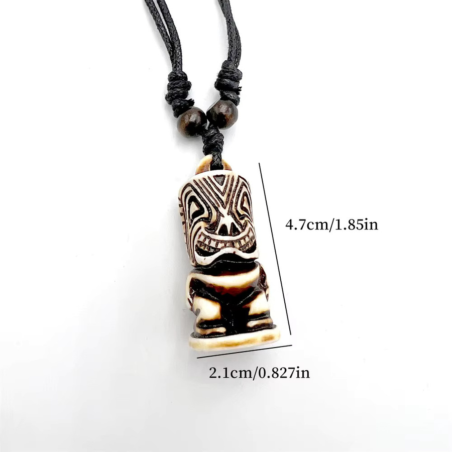weyena Halskette, Tiki-Totem, Keramik, Weiß, Unisex - Bild 2