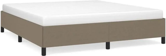 vidaXL Bettgestell modern aus Stoff in Beige und Grau B/T/H: 160 x 203 x 35 cm - Bild 1
