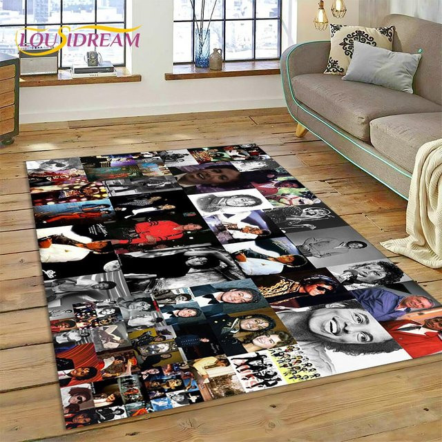 MJ King of Pop Michael Jackson Teppich, rutschfest und waschbar, Multicolour, B/H: 60 x 40 cm - Bild 1
