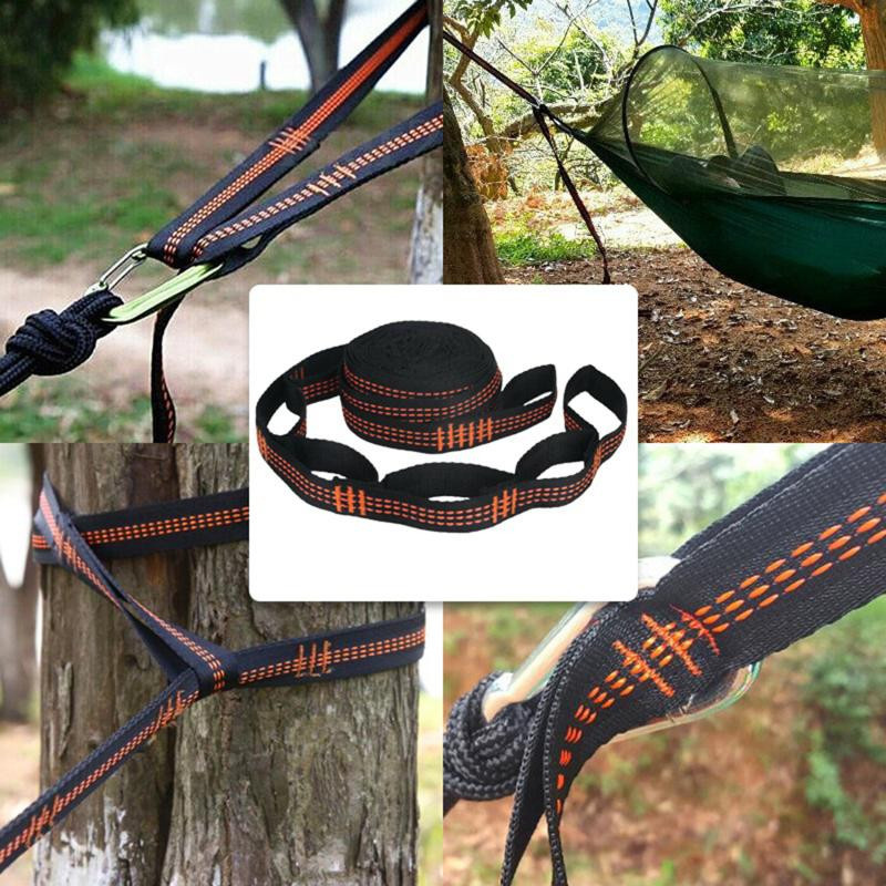 Binchi Keji Travel Hängemattengurte aus Polyester mit Ringschnalle, 2 Stück, Blau/Mehrfarbig - Bild 4