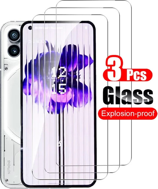 3er-Pack Displayschutzfolie aus gehärtetem Glas für Nothing Phone 1 und Nothing Phone 2, transparent - Bild 1