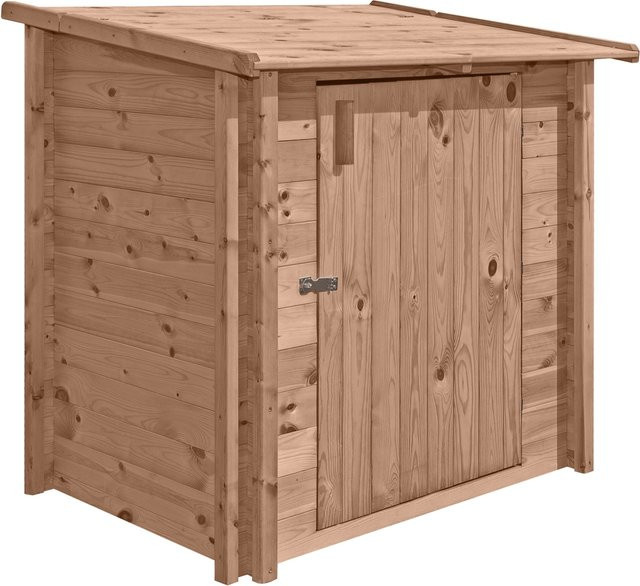Universal Pumpenhaus für Holzpools von Interhiva mit Rückwand für Poolhöhen von 115 bis 138 cm, Farbe: Braun, B/T/H: 114 x 94 x 122 cm - Bild 1