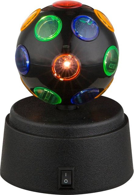 GLOBO Tischleuchte DISCO 28017 Discokugel in Schwarz und Multicolor aus Kunststoff, Höhe: 12 cm, Durchmesser: 9 cm - Bild 1