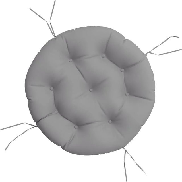 vidaXL Kissen rund Grau aus Oxford-Gewebe, Durchmesser: 60 cm, Höhe: 11 cm - Bild 1
