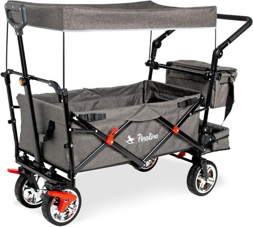 Pinolino AddPlus Klappbollerwagen mit Bremse, grau