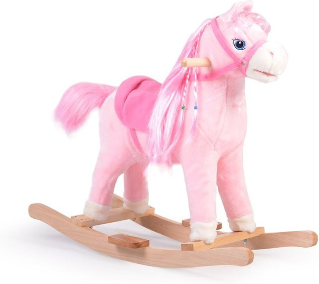 Moni Schaukelpferd Plüsch Rose pink mit Sound - Bild 1
