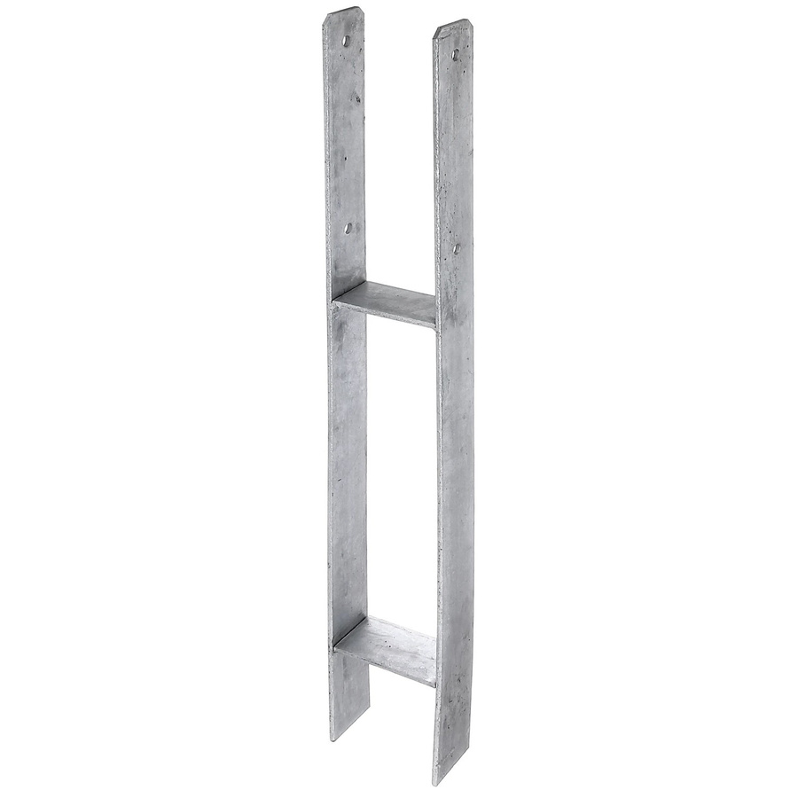 GAH Alberts H-Pfostenträger aus Stahl, Feuerverzinkt, Farbe: Grau, B/T/H: 11,1 x 6,0 x 80,0 cm - Bild 2