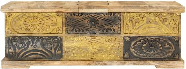 vidaXL Couchtisch aus Massivholz Mango in Braun, rechteckig, B/T/H: 100 x 50 x 35 cm - Bild 1