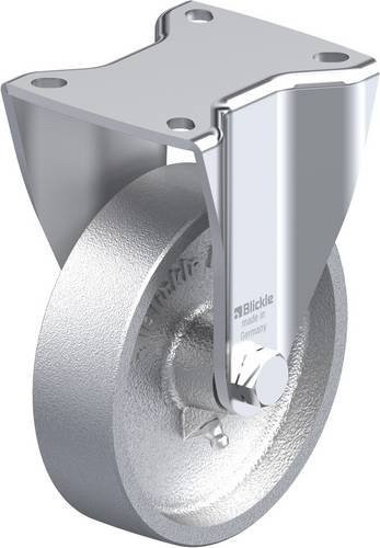 Blickle BH-G 125G-1 Bockrolle in Silber aus Stahl mit 125 mm Rad-Durchmesser und 450 kg Tragfähigkeit - Bild 1