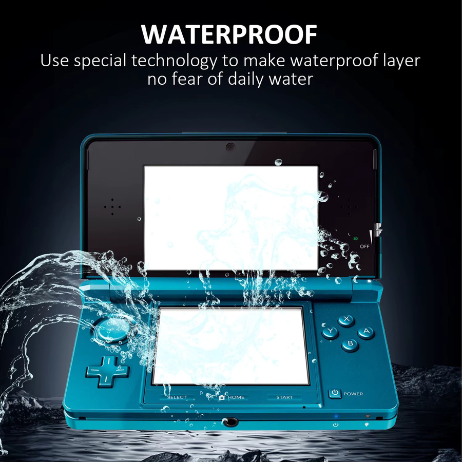 2er-Pack PET-Displayschutzfolie für Nintendo 3DS HD, transparent und wasserdicht - Bild 2