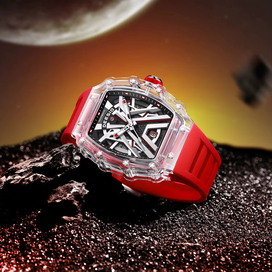 Deesio Armbanduhr Automatik, Edelstahl, Schwarz, Herren - Bild 3