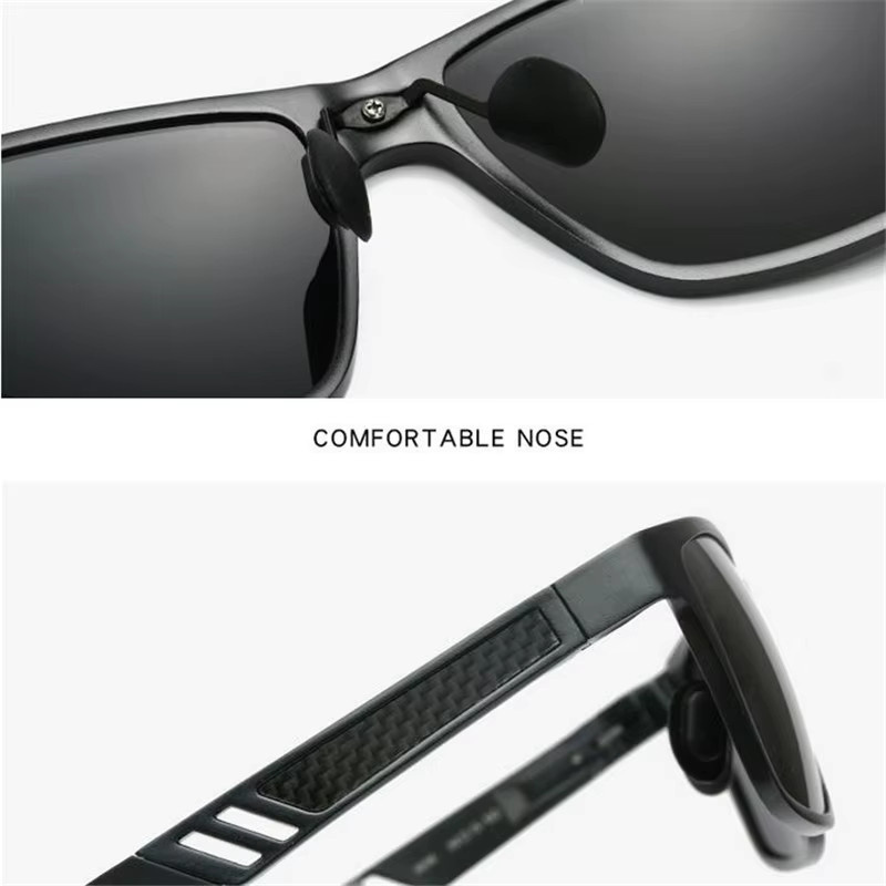 Sonnenbrille Aviator, Aluminium, Vollrand, Schwarz, Herren - Bild 2
