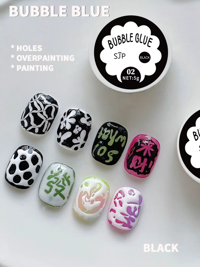 SJP Bubble-Nail-Set, Glänzend, Unisex - Bild 3