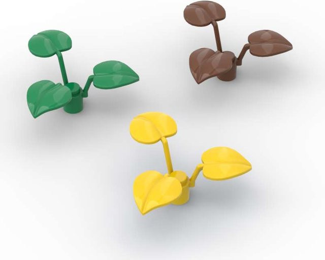 SixBricks MOC 6255 Breiten Klee Bausteine, 10-teiliges Set, Natur - Bild 1