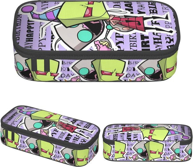 Zims Federmäppchen mit Cartoon Invaders Motiv in Multicolour für Schüler und Studenten - Bild 1