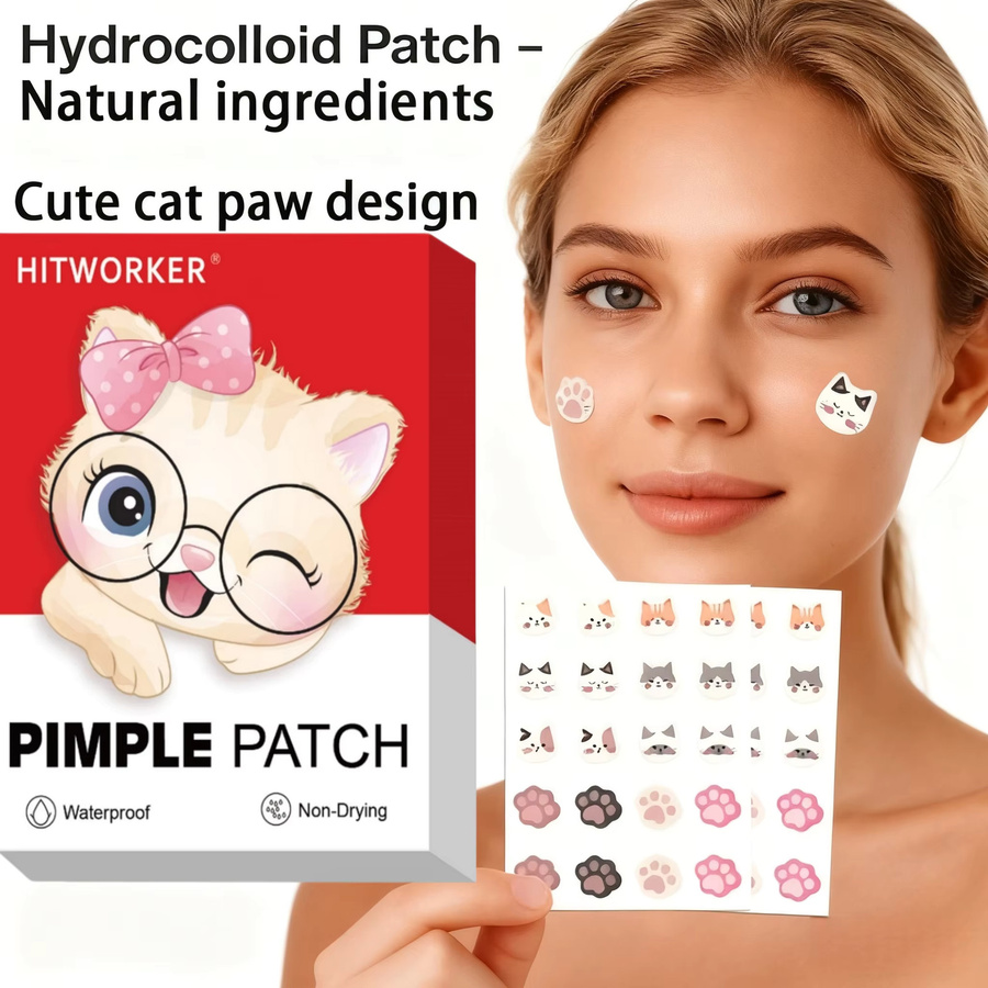 HITWORKER Akne-Pflaster, Katzen-Design, für das Gesicht, Unisex - Bild 3