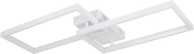 NETTLIFE LED Deckenleuchte aus Metall in Weiß mit Fernbedienung, Durchmesser: 60 cm - Bild 1