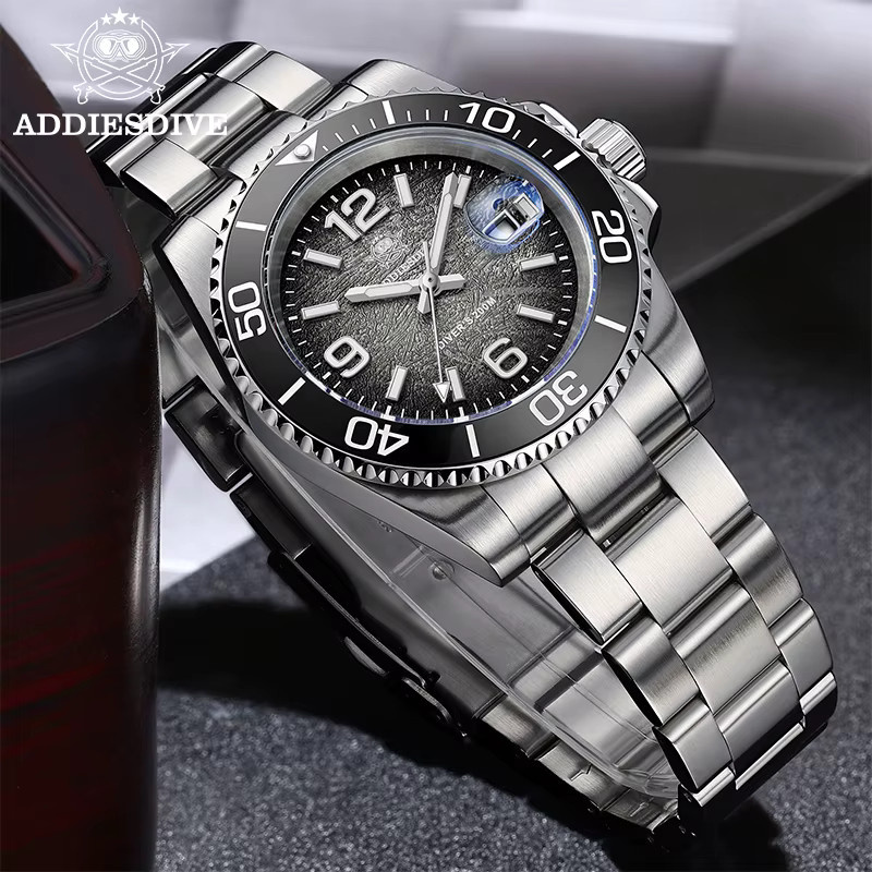 ADDIESDIVE Armbanduhr Quarz, Edelstahl, 41 mm, Herren, Blau, 20 ATM - Bild 3