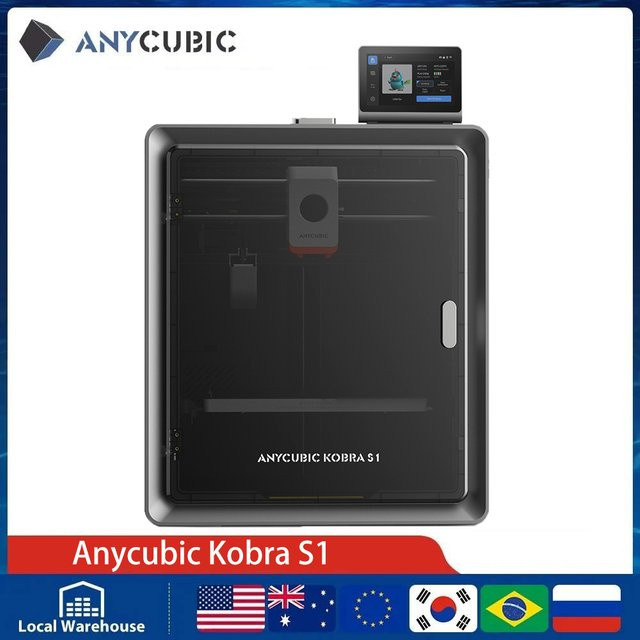 Anycubic Kobra S1 Hochgeschwindigkeits-FDM 3D-Drucker mit bis zu 600 mm/s, unterstützt mehrfarbigen Druck, Druckvolumen B/T/H: 25 x 25 x 25 cm - Bild 1